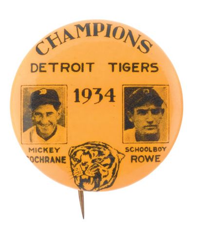1934 Detroit Tigers Champions Pin 2